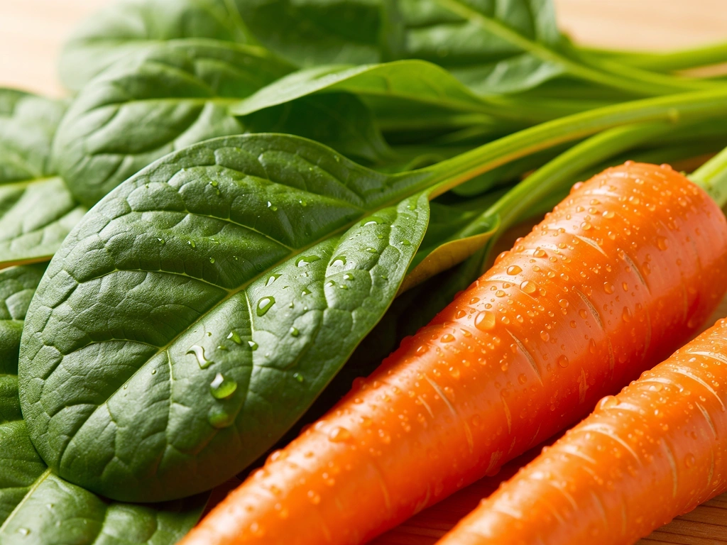 Sárgarépa és spenót - az A-vitamin forrásai