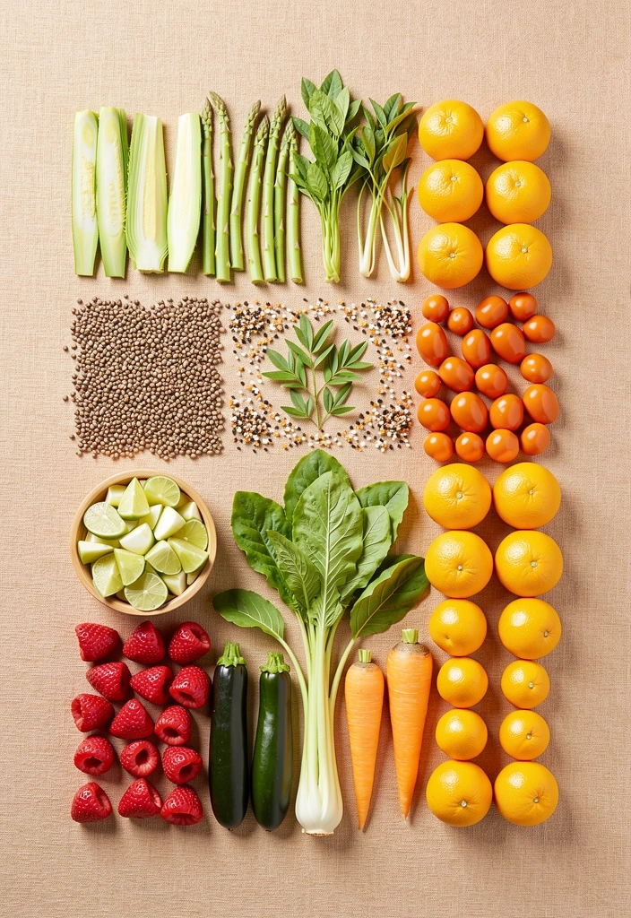 Természetes vitaminforrások kompozíciója
